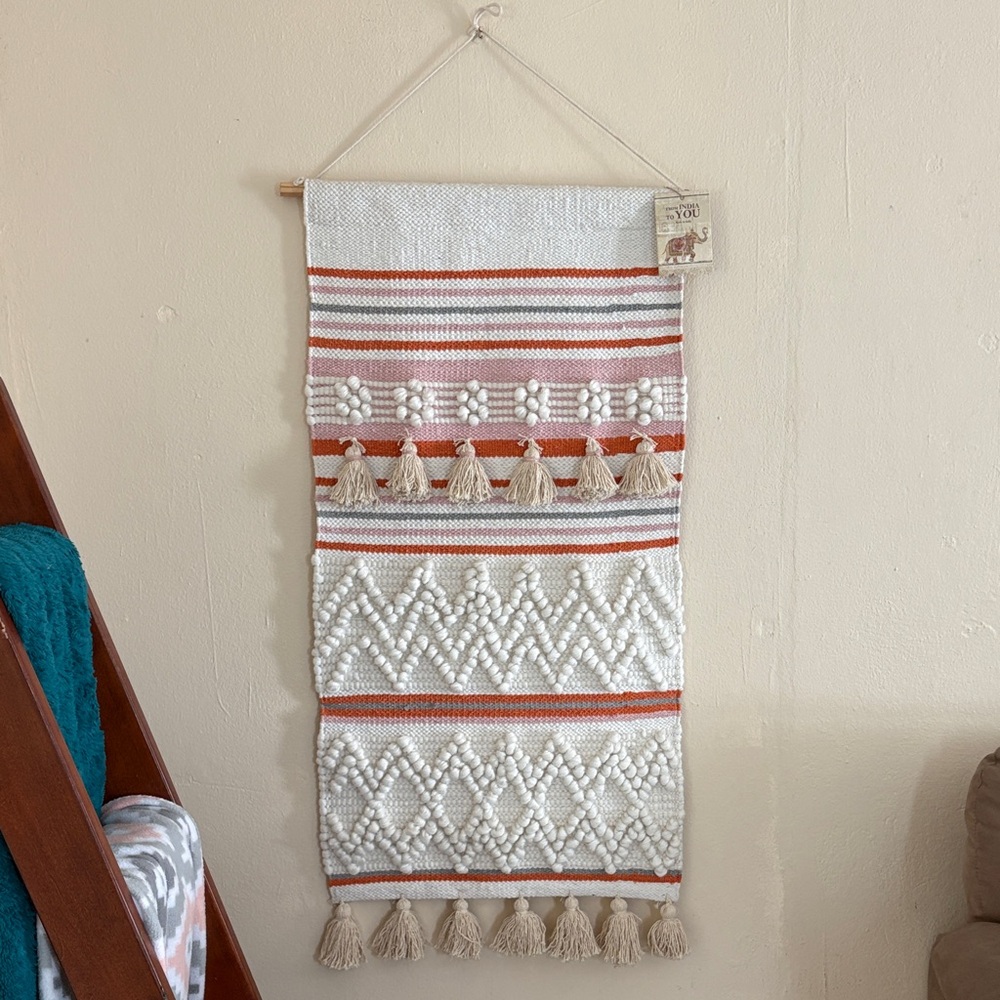 Handwoven Wall Hanging with Tassels NWT